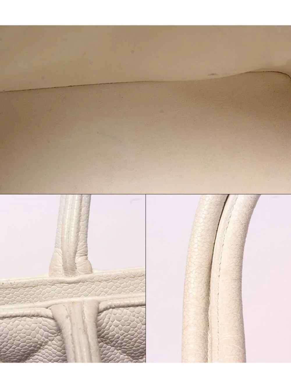 Chanel Tote Shoulder Bag Silver Stand Quilted